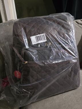Skip Hop Quilted Backpack in Deep Brown